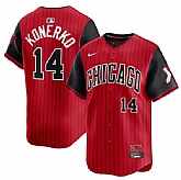 Men's Chicago White Sox #14 Paul Konerko Red Black 2025 City Connect Limited Stitched Jersey Dzhi,baseball caps,new era cap wholesale,wholesale hats